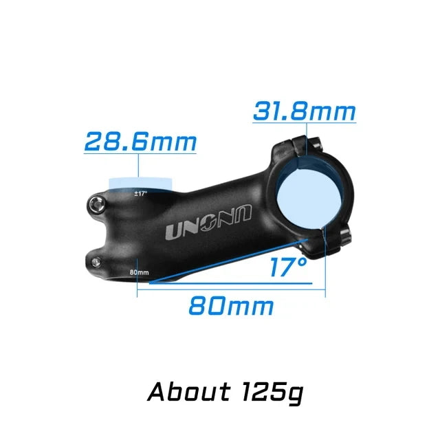 UNO MTB Bike Stem -7 17 35 Degree Ultralight Aluminum Alloy 31.8mm 60 70 80 90 100 110 120 130mm Road Bicycle Stem King Alloy
