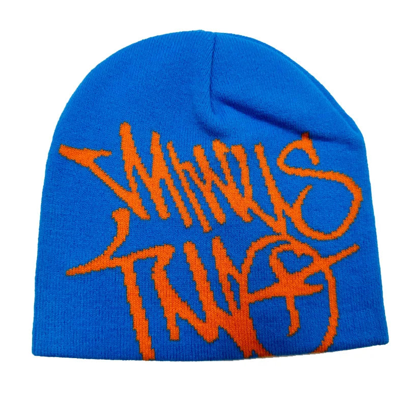 Letter Jacquard Knitted Hat Simple Trendy Men Women Y2k Winter Pop Harajuku Vintage Warm Hip Hop Unisex Fashion