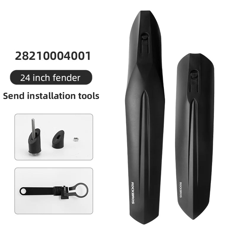 ROCKBROS Mountain Bike Mudguard Widen Quick Release 26-27.5 Inch Durable lnnovative Installation Fender Bicycle Accessories