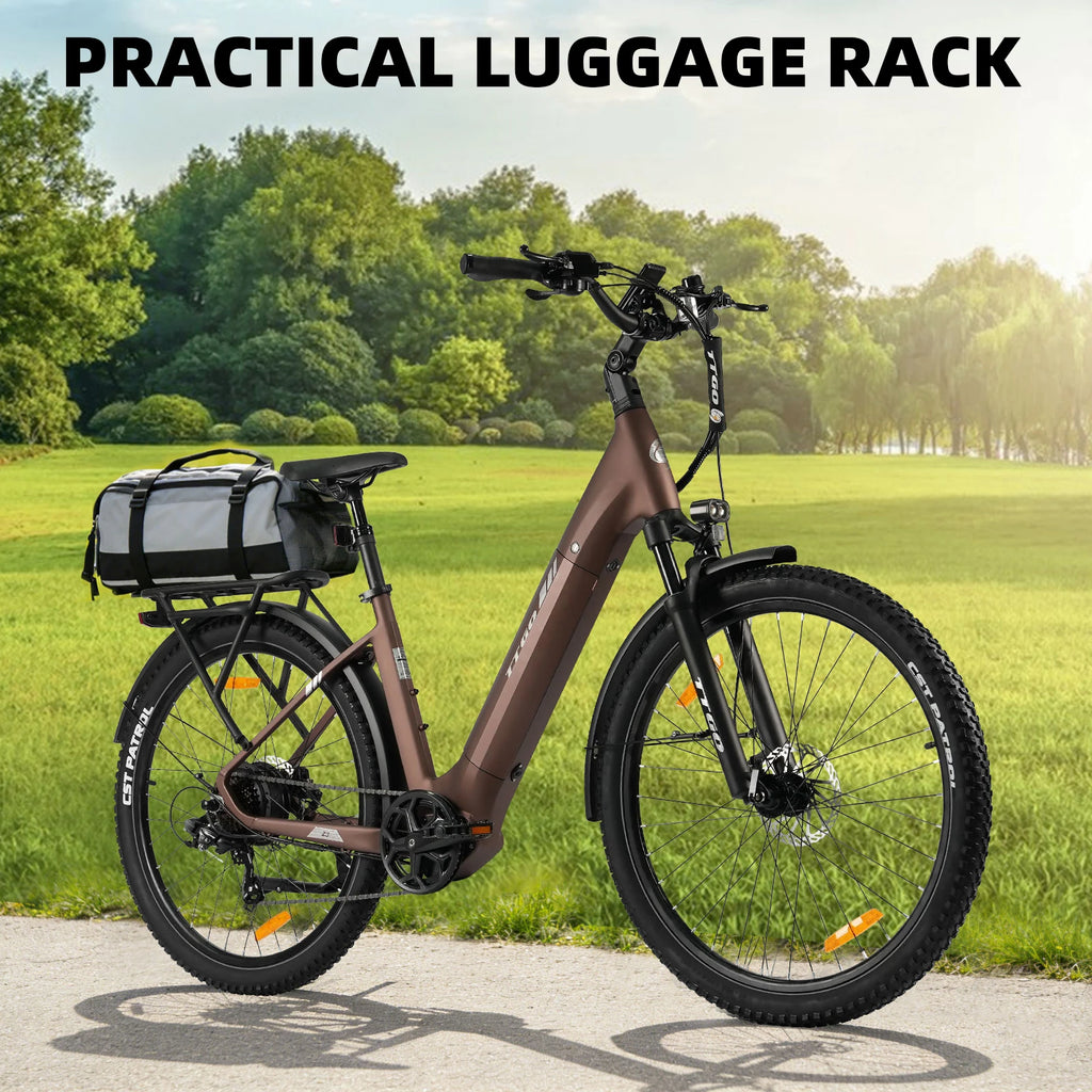 Electric Bicycle 250W48V 7-Speed CityTTGO Z3 EBike Adult Urban Commuting Pedelec CE EN15194 Compliant E-Bike