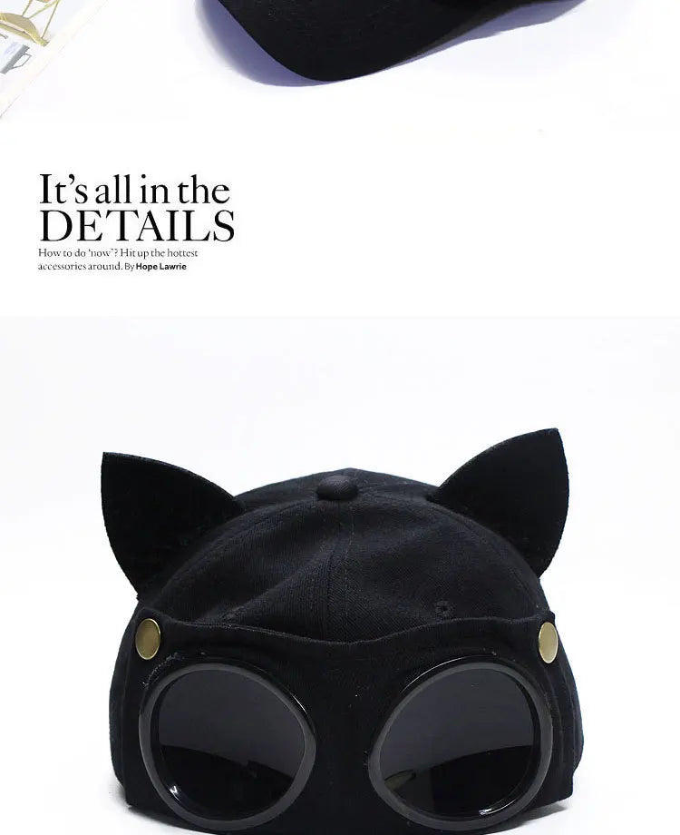 Aviator Hat Korean Adult/Child Version Personality Glasses Cap Sunglasses Sunshade Spring Summer Versatile Tide Baseball Cap