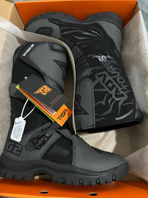 G2 Professional Outdoors Motocross Racing Long Boots Anti Slip Breathable Motos Shoes Men's Motorcycle Protective Boots