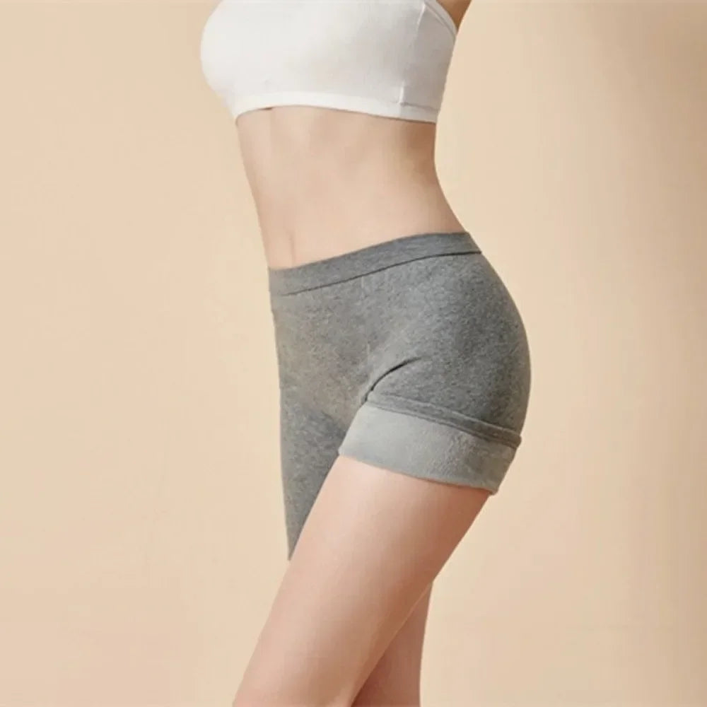 Women's Thickened Fleece Shorts Thermal Underwear Winter Velvet Anti-light Warm Hot Boxers Underpants Safety Short Pants Female