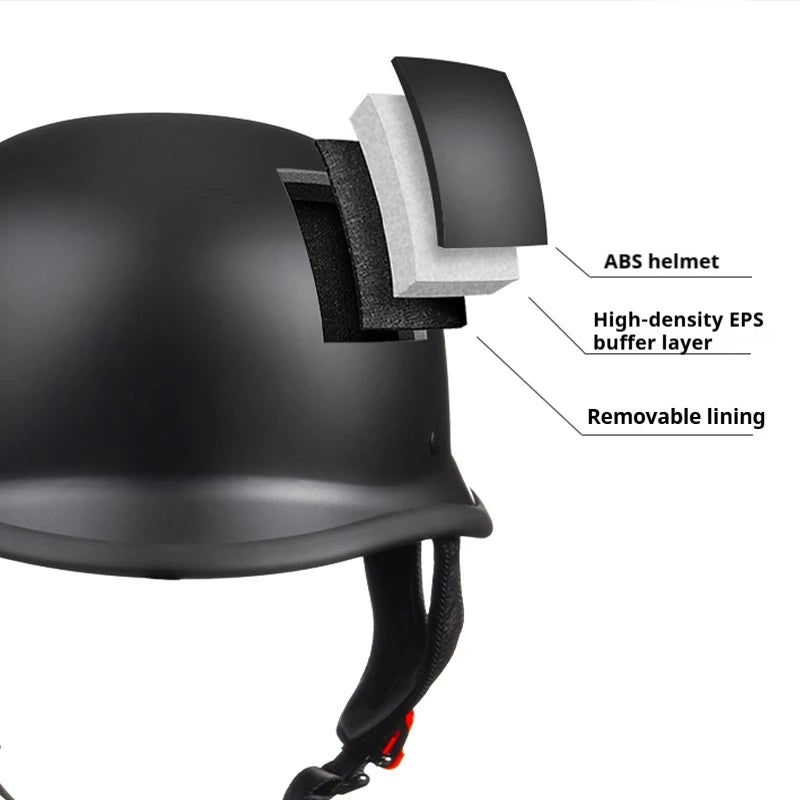 17 Classic Retro Half Helmets for Motorcycle Open Face Helmet Beanie Cruising Skull Cap Small for Motorbike Scooter Chopper