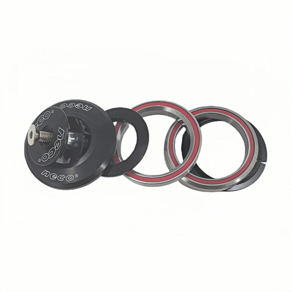 Neco Bike Headset Bicycle Integrated Threadless Headset 1.5" To 1-1/8" Reduced Fork Tube 52/28.6/30/39.8mm for MTB XCM DH Road