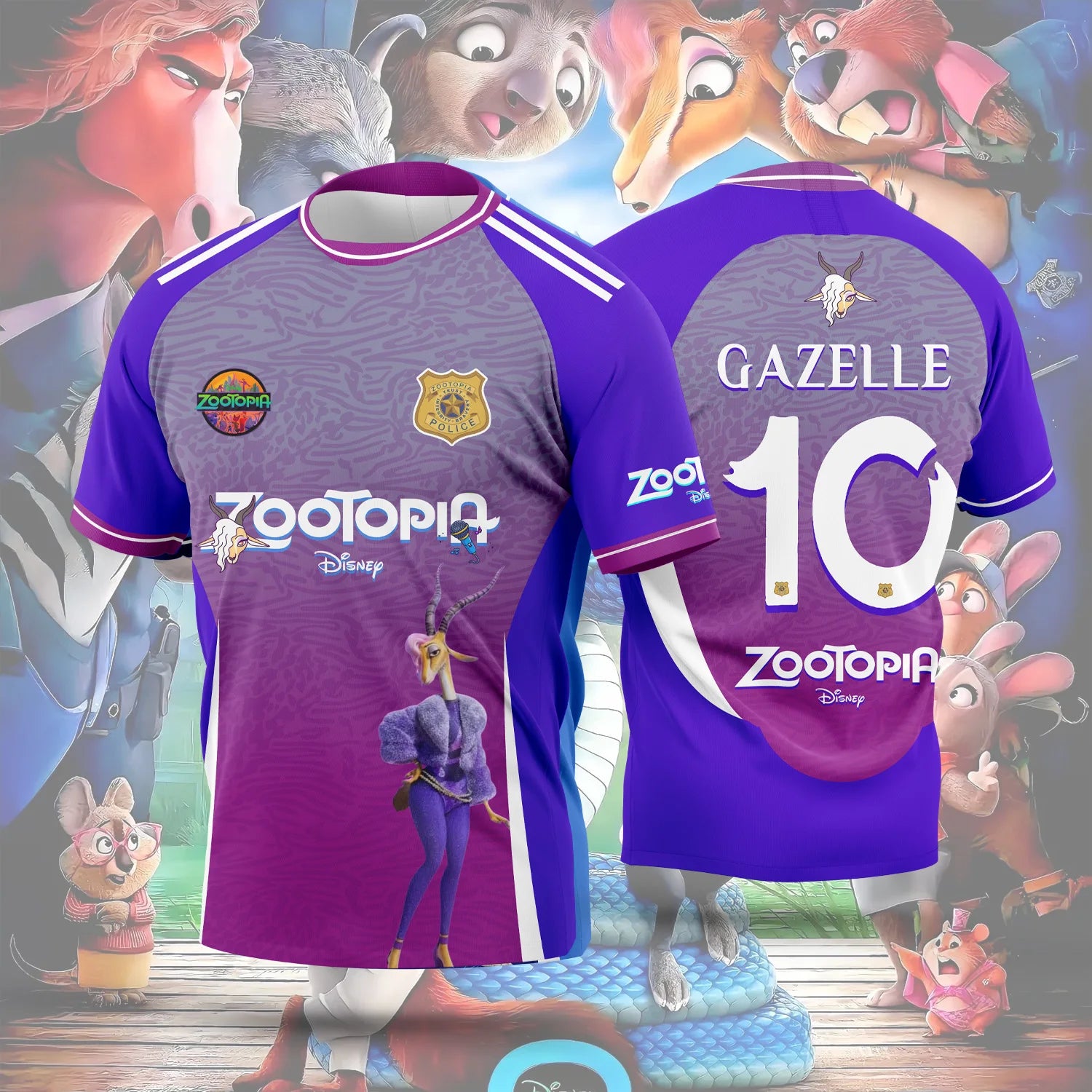 2026 New Arrival: Anime Zootopia Jersey - Men's and Women's Casual Sports T-Shirt for Manga Lovers