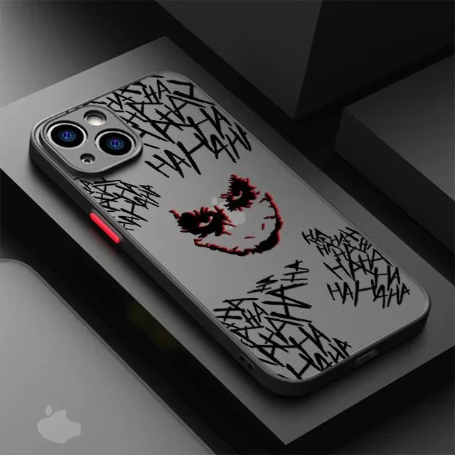 Cool Joker Phone Case For iPhone 16 15 14 13 12 11 Pro Max XS X XR 7 8 SE Transparent Back Cover
