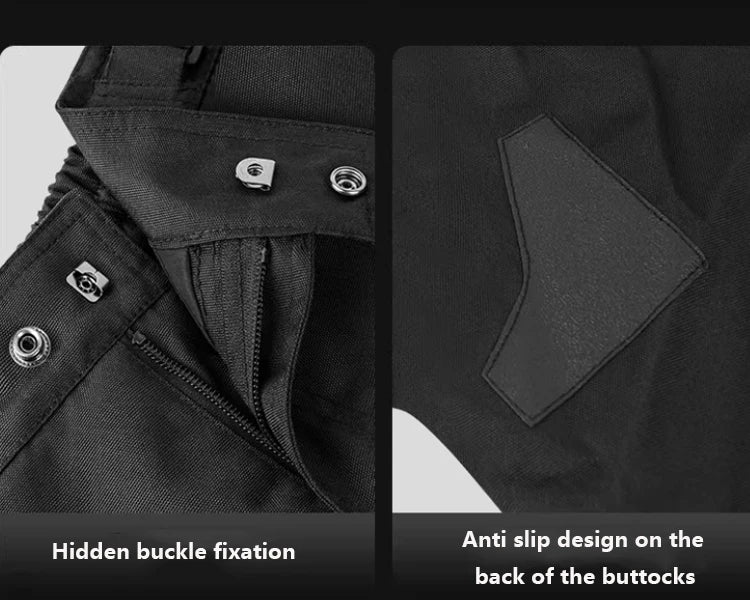 FEHER Motorcycle Pants Winter Waterproof Quick-release Thermal Motorbike Trousers Unisex Built-in Removable CE Protective Gear