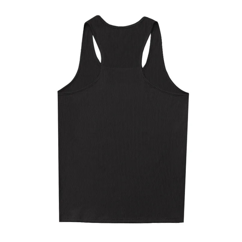 Summer Men's Sports Clothing Casual Vest Fashion Round Neck Quick Dry Tank Top Male Outdoor Gym Fitness Sleeveless Base Shirt