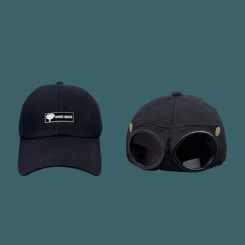 Aviator Hat Korean Adult/Child Version Personality Glasses Cap Sunglasses Sunshade Spring Summer Versatile Tide Baseball Cap