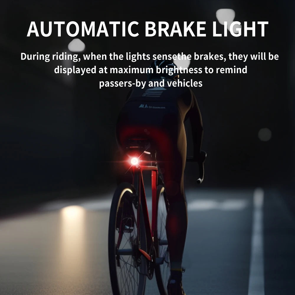 TOWILD TL05 Rear Light Bicycle Smart Auto Brake Sensing Light IPX6 Waterproof USB Charging LED Cycling Light Warning Taillight