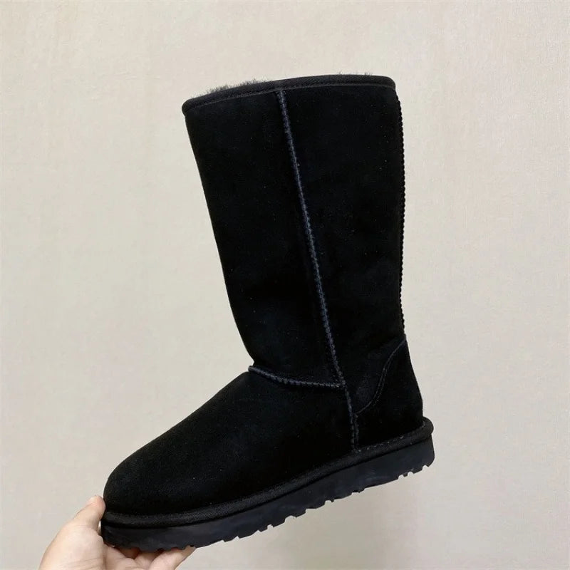 2026 New Design Winter Boots Women Super Mini Real Sheepskin Wool Comfort Warm Natural Fur Shoe Man Classic Snow Boot Size 35-44