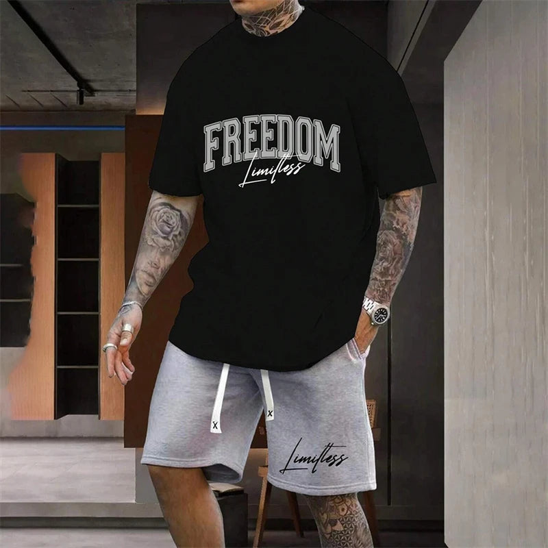 20024 Outdoor Sports Style Men's Suit Basketball Suit Summer Seaside Holiday Leisure Wear Men's Home Loose Comfortable Pyjamas