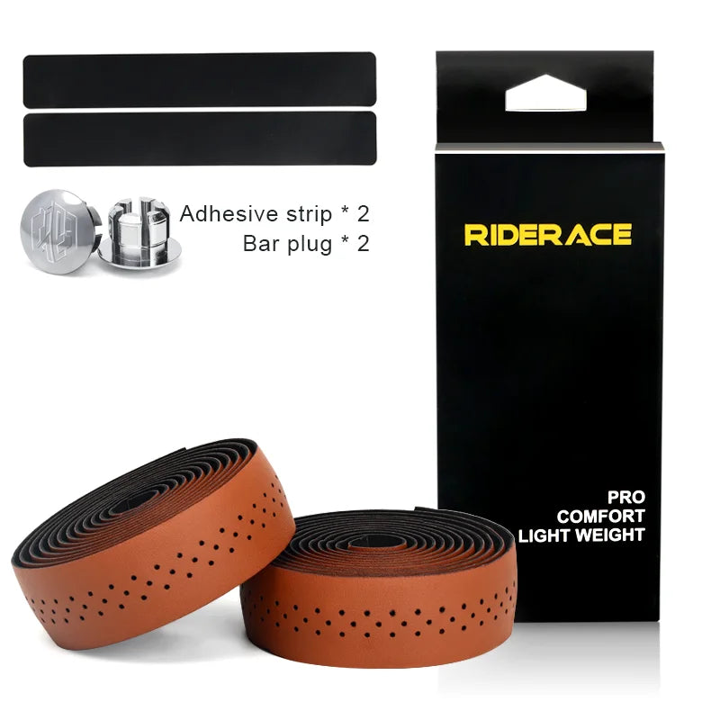 RIDERACE Bicycle Handlebar Tape Road Bike Handle Bar Tapes Anti-slip PU EVA Breathable Cycling Damping Anti-Vibration Straps