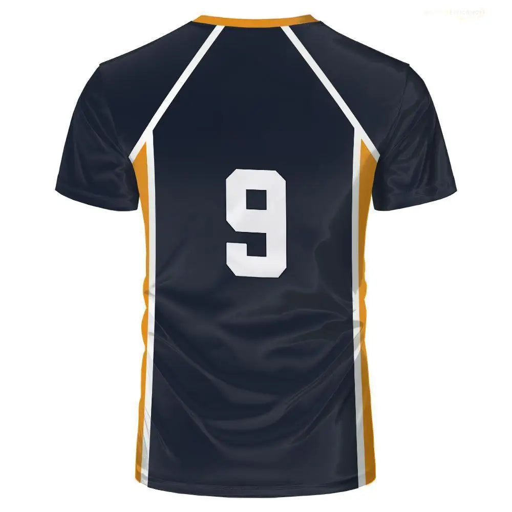 Anime Haikyuu Role Play Jersey Karasuno High School Volleyball Club Hinata Shoyo Kageyama Sportswear Jersey Unisex Crew Neck Top