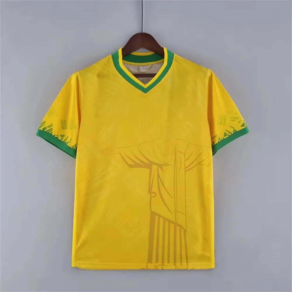 Summer Football Training Top Brazil Special Edition Jesus Black Grey Football Jersey Adult Children Outdoor Men Tshirts