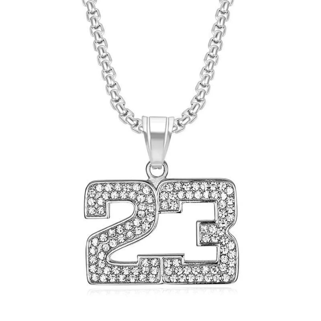 Hip Hop Iced Out Bling Basketball Basket Pendant Stainless Steel Cubic Zirconia Fans Sports Necklace for Women Men Jewelry Gift