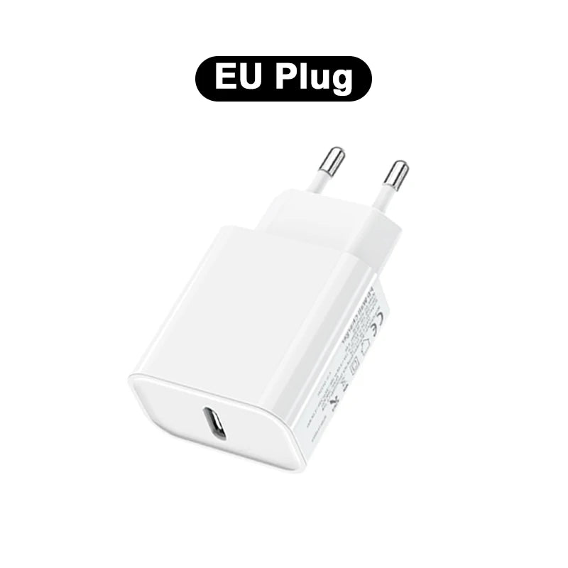 PD 30W Fast Charger Power Adapter For iPhone 17 Pro Max USB Type C To C Fast Charging Cable For iPhone Air 16e 15 Quick Charging