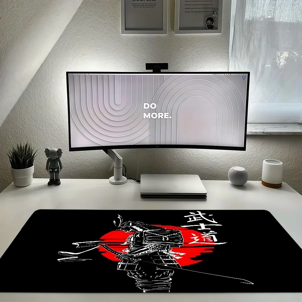 Japanese samurai Mouse Pad Non-slip Thickened MousePad Large Gaming Cushion Office Student Writing Lockedge