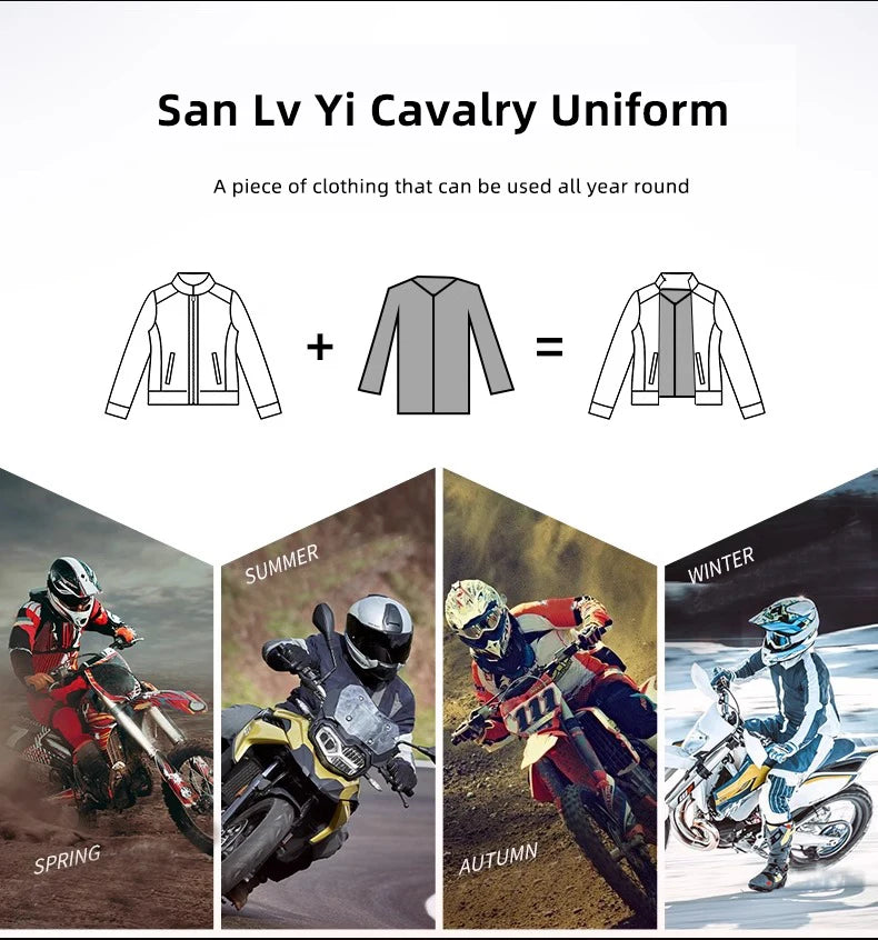 LYSCHY Motocross Jacket Pants Winter Warm Waterproof Motorcycle Riding Jacket Men Women Outdoor Off-Road Motorbike Rally Jacket
