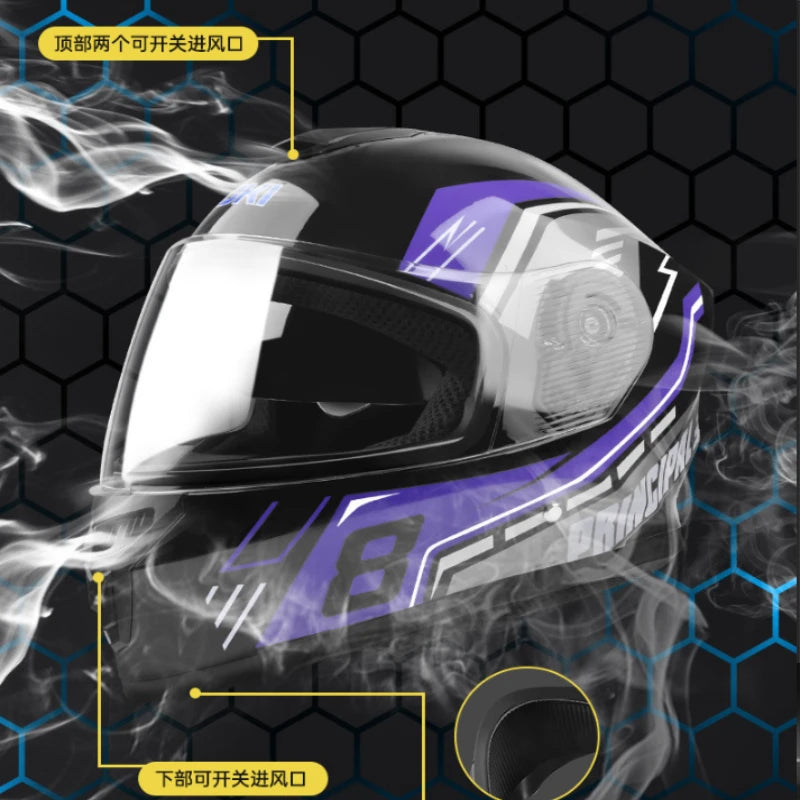 Universal Motorcycle Helmets Full-Face Helmets for Men and Women Electric Scooter Safety Helmets Casco De Moto