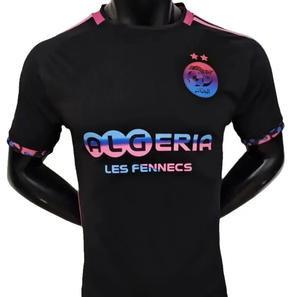 Summer New 24-25 Letter Print Algeria Special Edition Football Jersey 3D Printed Fashion Short Sleeve T-Shirt for Men and Women