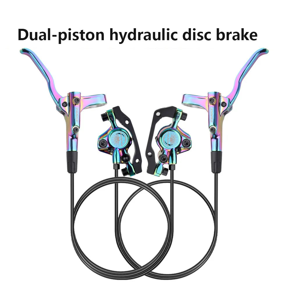 MT200 Bike Hydraulic Disc Brake MTB Brake BL BR 800/1600mm Bicycle Brake 2 Piston 3 Finger Steel Lever Bike Parts Upgrade