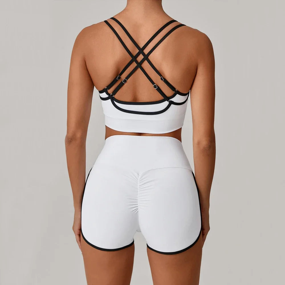 Women's Sports Yoga Shorts High Waist Scrunch Fitness Running Cycling Quick Dry Exercise Female 3 Points Yoga Shorts XP14