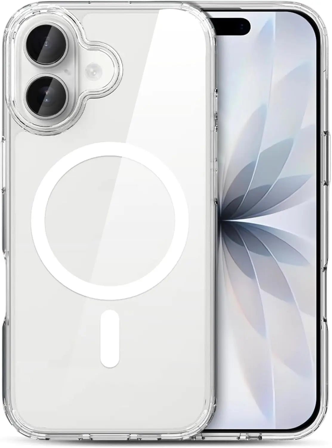 Original Magnetic Transparent Phone Case, Silicone Case for iPhone 17 Air 16 15 14 13 Pro Max Plus 16E Magsafe