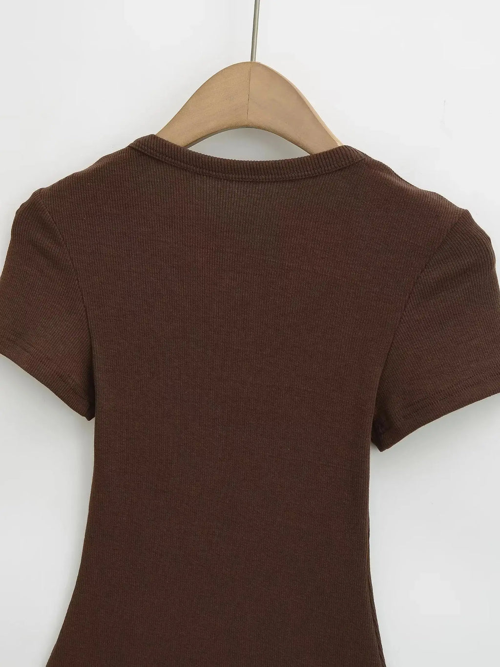 Women Short Sleeve Square Collar Bodysuits Summer Rib Knitted Elastic Slim Top Jumpsuits Solid Color
