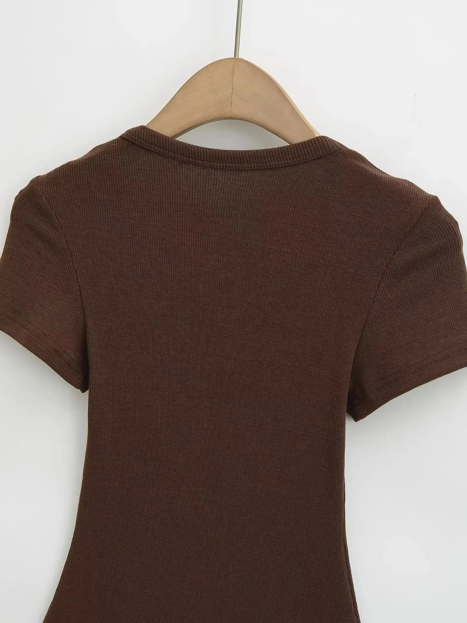 Women Short Sleeve Square Collar Bodysuits Summer Rib Knitted Elastic Slim Top Jumpsuits Solid Color