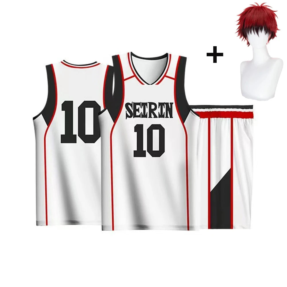 Kuroko Tetsuya Cosplay Anime Kuroko No Basket Cosplay Costume Wig Kagami Taiga Jersey SEIRIN Basketball 10 11 Jersey Sportswear