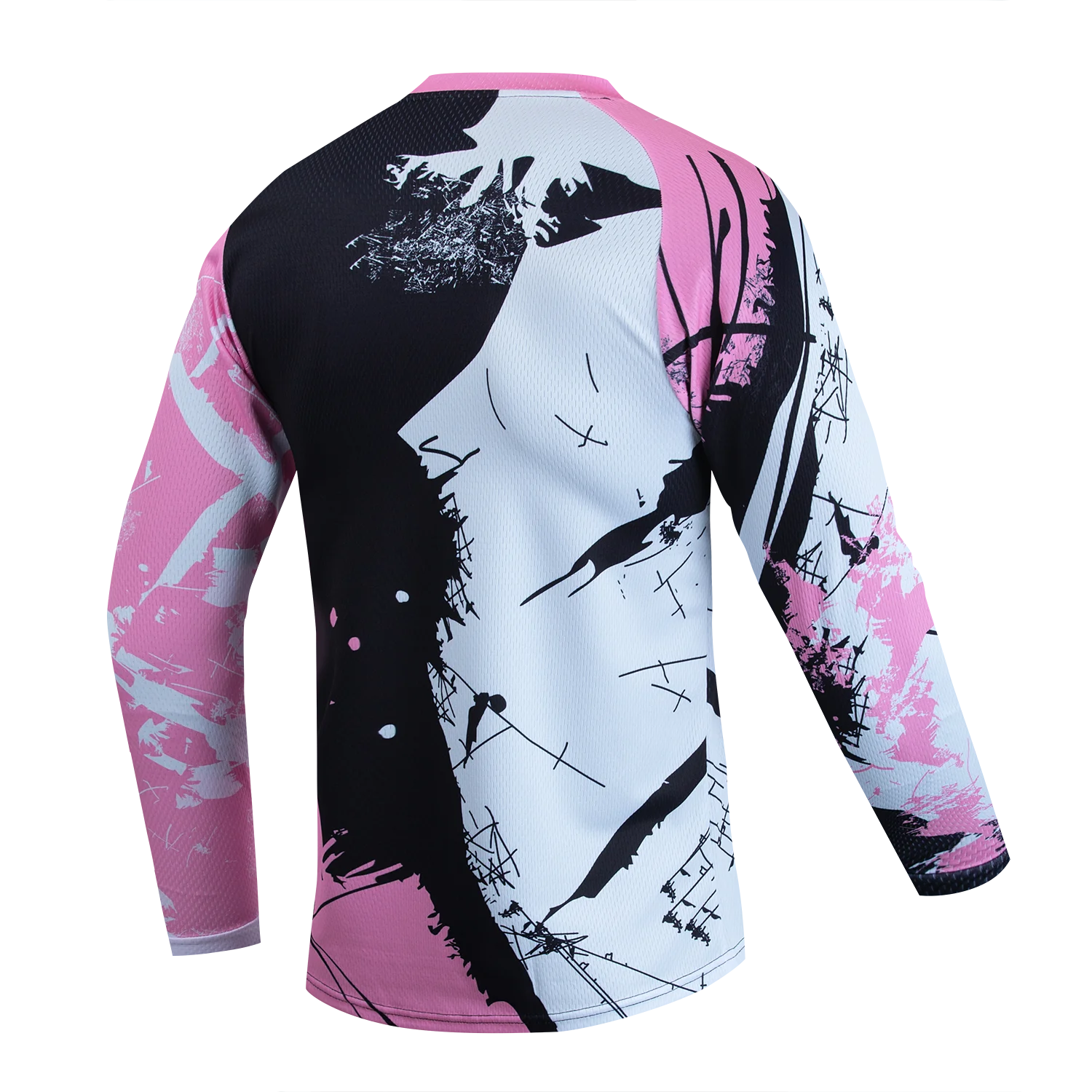 Pink Dirt Bike Shirt Kids Motocross Jersey Youth Off Road Motorcycle Shirt Girls DH mtb BMX Jersey Long Sleeve Cycling Jersey