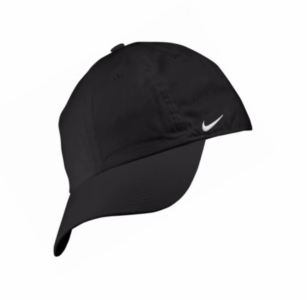 Nike Logo Design Cotton Polyester Fiber Duckbill Cap  Unisex  Couple Style  Black