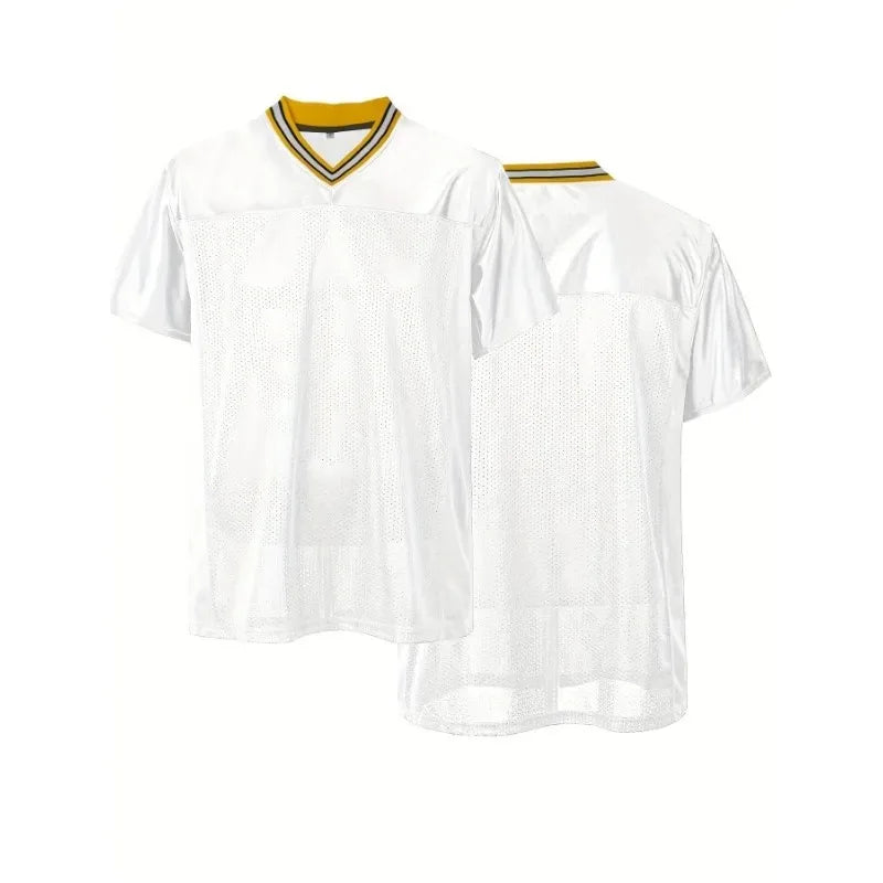 Blank Football Jersey,Sports T-Shirt Hip Hop Jersey for Party