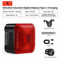TRALOW Smart Bicycle Brake Sensing Tail Light Rechargeable LED Rear Lamp High Brightness Warning Light for MTB Road Bike Safety