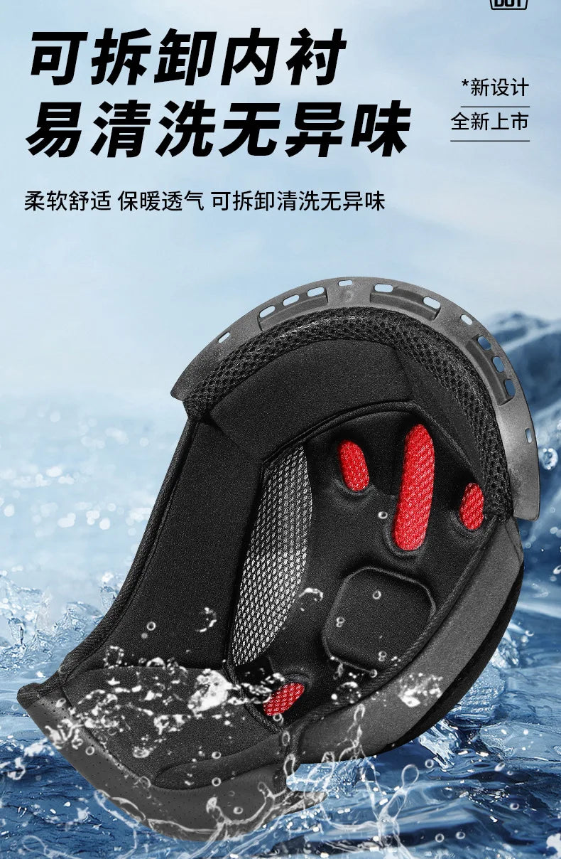 2026 New Motorcycle Helmet Standard DOT Double Mirror Drinkable Water Ghost Face Helmet Cycling Locomotive Full Helmet