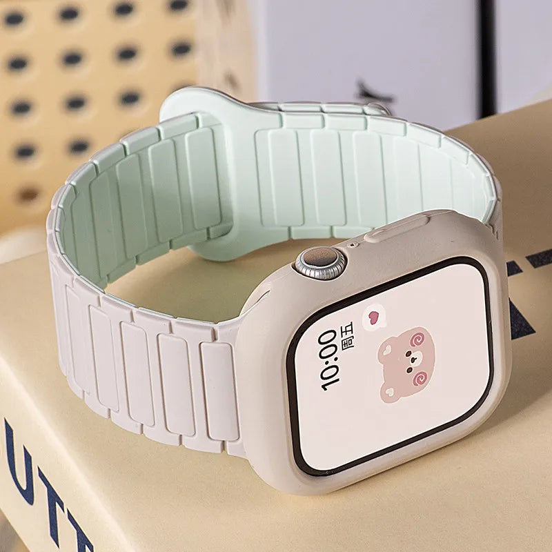 Silicone Case+Strap bracelet correa cover For Apple Watch 10 46mm 49 44mm 40 45mm 41 42mm for iWatch series 9 8 7 6 5 4 Ultra 2