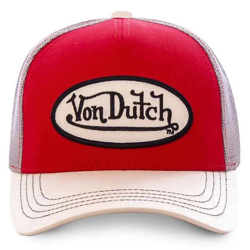 Fashion VON Baseball Cap DUTCH Mesh Embroidery Truck Driver's Hat