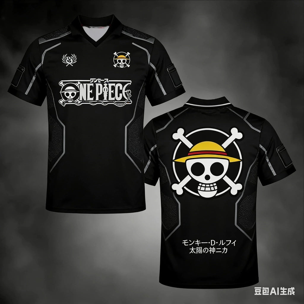 2026 New Bandai Japanese Anime One Piece Straw Hat Pirates Jolly Roger Football Jersey