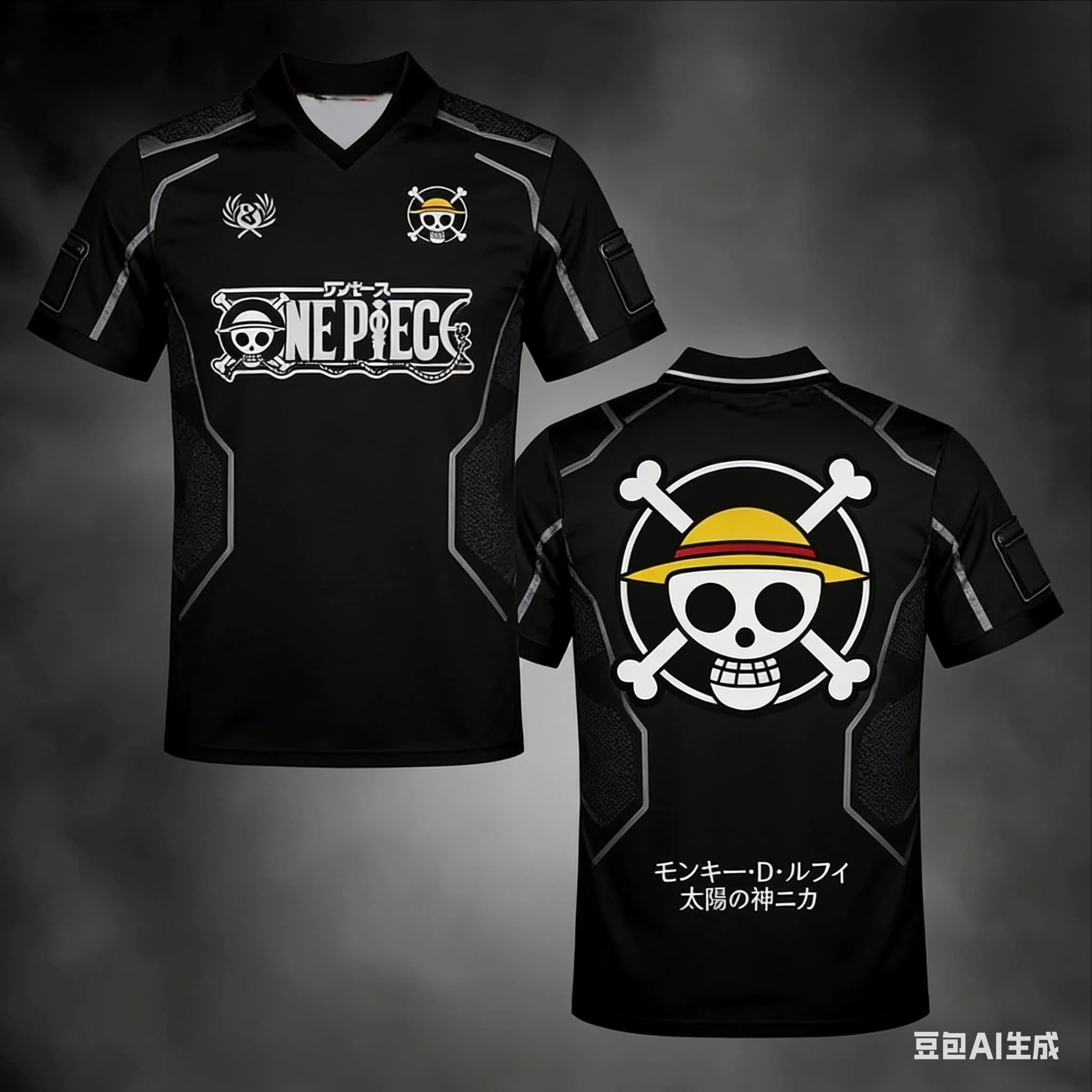 2026 New Bandai Japanese Anime One Piece Straw Hat Pirates Jolly Roger Football Jersey