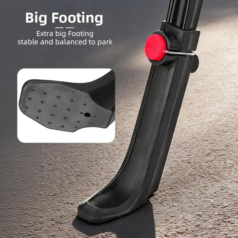 Deemount Lightweight Bike Side Stay for 24-29in/700C MTB Road Cycling Sturdy Alloy Kickstand with Non-Slip Wide Foot Design