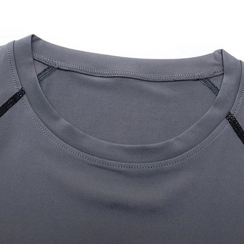 Autumn Winter Compression Shirt Long Sleeve Casual Slim T Shirts For Men Quick Dry Football Tops Gym Sport T Shirt Man Clothing