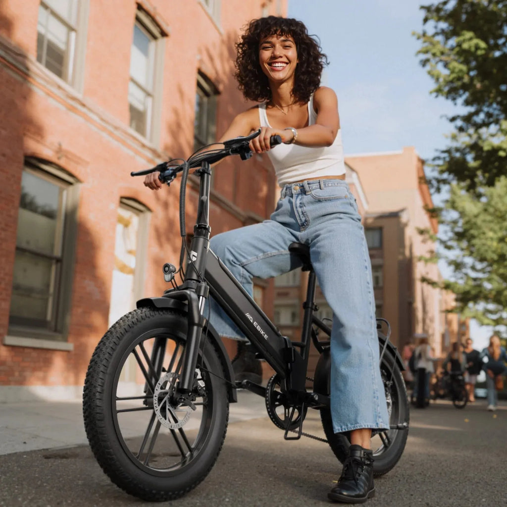 EU Stock F00B 20" Foldable Fat Tire Electric Bike: 36V 630W Rear Hub Motor Ebike