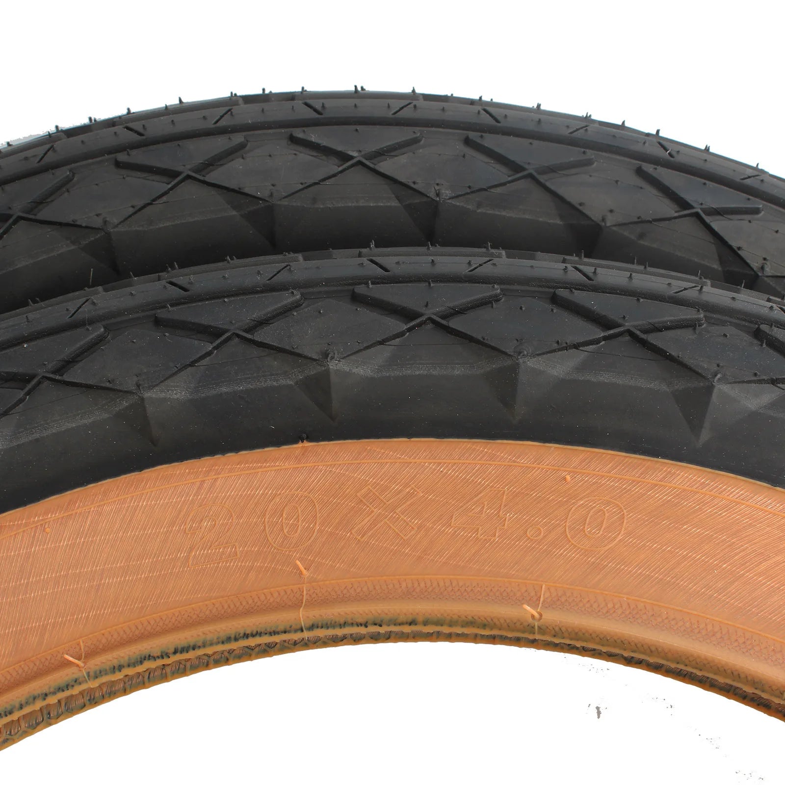 20x4.0 Bicycle Fat Tire with Yellow Sidewall, Straight Bead Design, Wide Inflatable Outer Tire