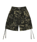 Women's Techwear Camo Cargo Shorts Streetwear High Waist Loose Multi-Pocket Zipper Drawstring Casual Harajuku Summer Bottoms