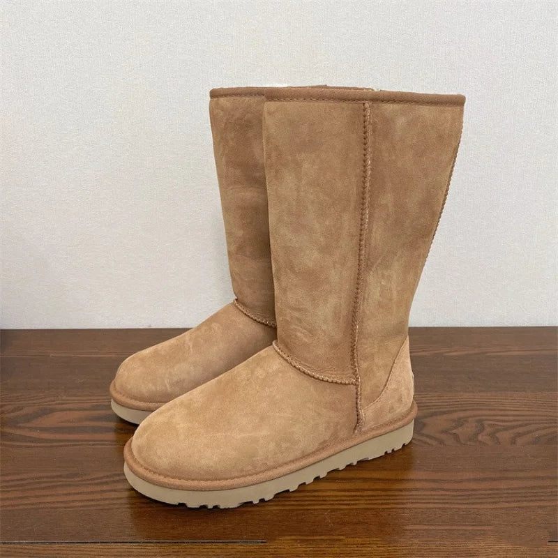 2026 New Design Winter Boots Women Super Mini Real Sheepskin Wool Comfort Warm Natural Fur Shoe Man Classic Snow Boot Size 35-44