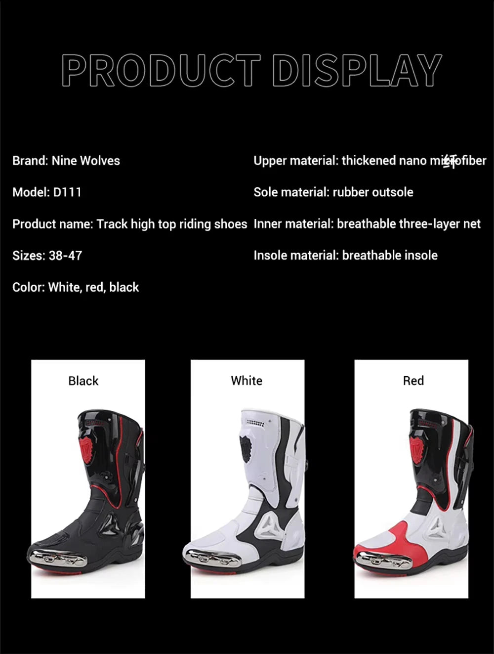 Motorcycle Boots Men Anti-slip Motorcyclist Shoes Adventure Touring Motocross MTB Dirt Bike Boots Motorcycle Accessories