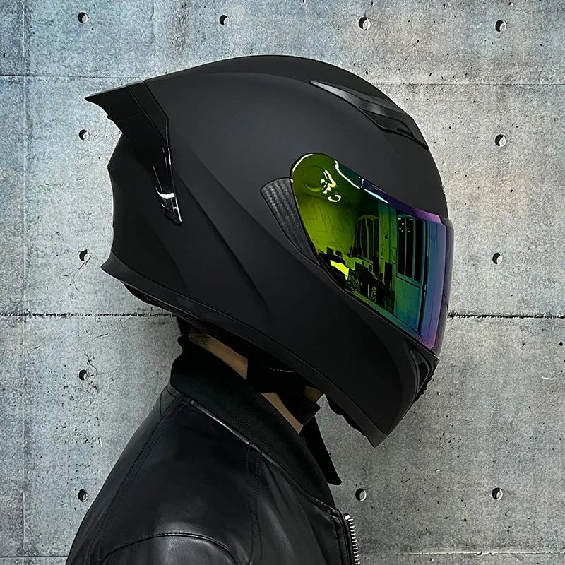 JIEKAI DOT Certified Full Face Motorcycle Helmet Racing Dual Lens Helmet