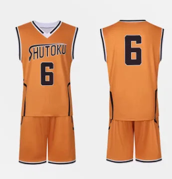Kuroko No Basuke Basketball Shutoku School Midorima Shintaro Uniform School Jersey Top Shorts Cosplay Costumes Men Sports Wear